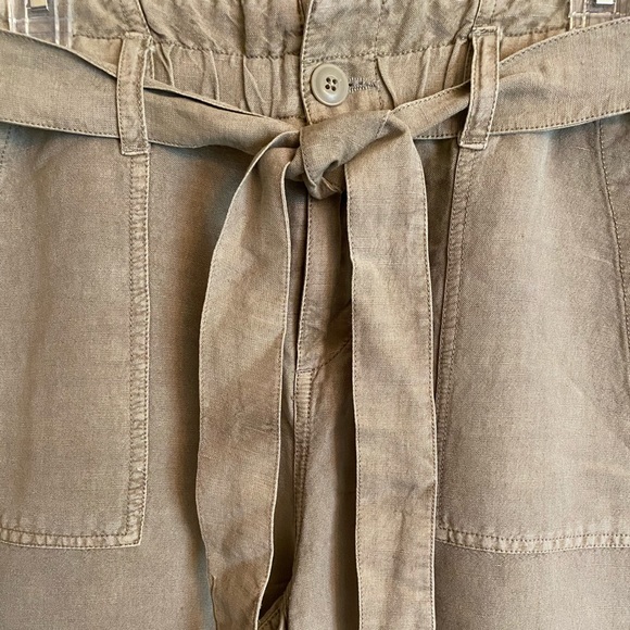 Lucky Brand Soft Utility Boyfriend Tie Waist Linen Pants Beige Size Small 0 /25 - Picture 10 of 16